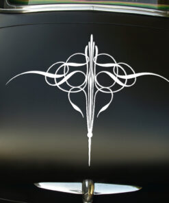 2 Pcs Hot Rod Garage Pinstriping Camper Caravan Rat Rod Kustom Kulture Vinyl Sticker 09955