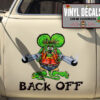 2 Pcs Hot Rod Garage Rat Fink Vinyl Sticker 10048
