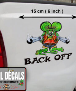 2 Pcs Hot Rod Garage Rat Fink Vinyl Sticker 10048