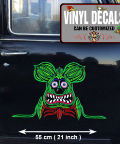 2 Pcs Hot Rod Garage Rat Rod Pinstriping Vinyl Sticker 09963