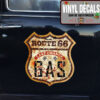2 Pcs Hot Rod Garage Route 66 Door Lettering Vinyl Sticker 10074