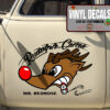 2 Pcs Hot Rod Garage Rudolph Cams Mr Rednose Vinyl Sticker 10020