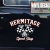 2 Pcs Hot Rod Garage Speed Shop Auto Parts Vinyl Sticker 09887