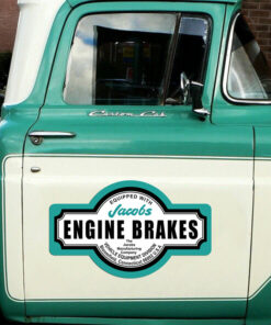2 Pcs Jacobs Engine Brakes Vinyl Sticker 09696