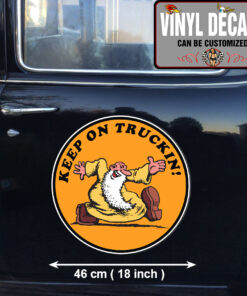 2 Pcs Keep On Truckin! Car Truck Hot Rod Rat Rod Set 02 Vinyl Stickers 09901
