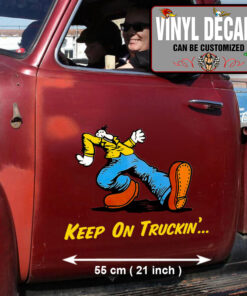 2 Pcs Keep On Truckin! Car Truck Hot Rod Rat Rod Vinyl Sticker 10040