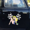 2 Pcs Lady Luck Hot Rod Vinyl Sticker 09697