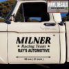 2 Pcs Milner Racing Team Ray's Automotive American Graffiti Hot Rod Vinyl Sticker 09984