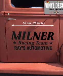 2 Pcs Milner Racing Team Ray's Automotive American Graffiti Hot Rod Vinyl Sticker 09984