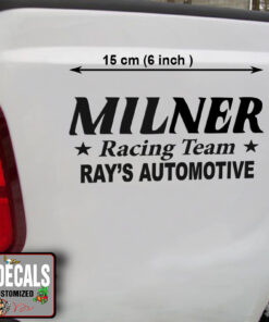 2 Pcs Milner Racing Team Ray's Automotive American Graffiti Hot Rod Vinyl Sticker 09984
