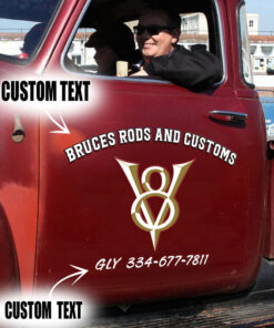 2 Pcs Personalized Auto Parts V8 Garage Set 02 Vinyl Stickers 09758