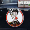2 Pcs Personalized Betty Boop Hot Rod Garage Vinyl Sticker 10041
