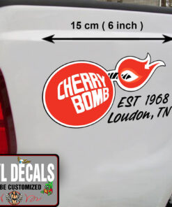2 Pcs Personalized Cheery Bomb Vinyl Sticker 10264
