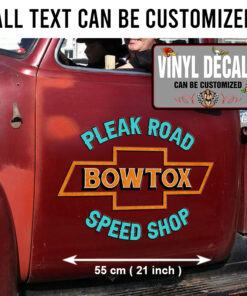 2 Pcs Personalized Chevry Hot Rod Vinyl Sticker 10252