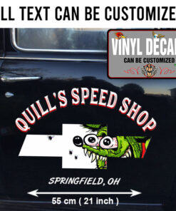 2 Pcs Personalized Chevy Rat Fink Vinyl Sticker 10233