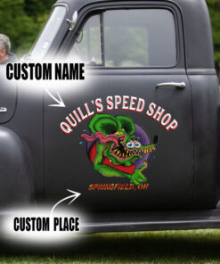 2 Pcs Personalized Eye Ball Hot Rod Kustom Garage Low Brow Art Set 02 Vinyl Stickers 09781