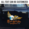 2 Pcs Personalized Eye Ball Hot Rod Kustom Garage Low Brow Art Set 02 Vinyl Stickers 09785