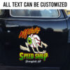 2 Pcs Personalized Eye Ball Hot Rod Kustom Garage Low Brow Art Set 02 Vinyl Stickers 09786
