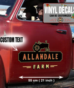 2 Pcs Personalized Farm Truck Lettering Ranch Truck Hot Rod Door Lettering Vinyl Sticker 10083