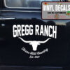 2 Pcs Personalized Farm Truck Lettering Ranch Truck Lettering Hot Rod Longhorn Ranch Vinyl Sticker 10081