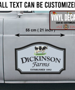 2 Pcs Personalized Farm Truck Lettering Ranch Truck Lettering Hot Rod Vinyl Sticker 10070