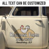 2 Pcs Personalized Farm Truck Lettering Ranch Truck Lettering Hot Rod Vinyl Sticker 10080