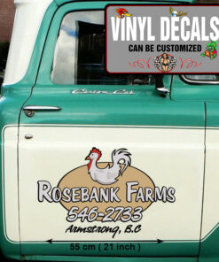 2 Pcs Personalized Farm Truck Lettering Ranch Truck Lettering Hot Rod Vinyl Sticker 10080