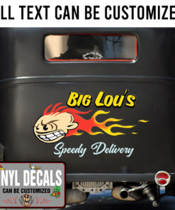 2 Pcs Personalized Flaming Ball Vinyl Sticker 10278