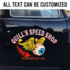 2 Pcs Personalized Flying Eyeball Hot Rod Garage Pinstriping Set 02 Vinyl Stickers 09797