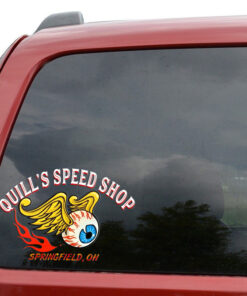 2 Pcs Personalized Flying Eyeball Hot Rod Garage Pinstriping Set 02 Vinyl Stickers 09797