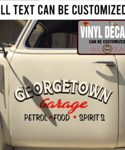 2 Pcs Personalized Garage Lettering Vinyl Sticker 10255