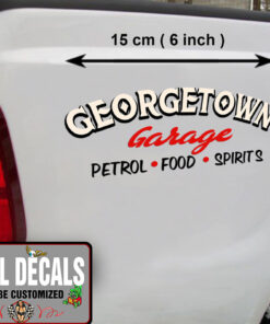 2 Pcs Personalized Garage Lettering Vinyl Sticker 10255