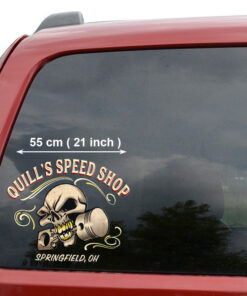 2 Pcs Personalized Hot Rod Bare Bones Set 02 Vinyl Stickers 09811