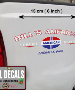 2 Pcs Personalized Hot Rod American Hot Rod Garage Vinyl Sticker 09968