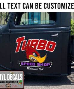 2 Pcs Personalized Hot Rod Bird Lettering Vinyl Sticker 10287