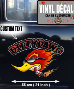 2 Pcs Personalized Hot Rod Bird Vinyl Sticker 10257
