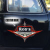 2 Pcs Personalized Hot Rod Custom Works Garage Pinstripe Set 02 Vinyl Stickers 09744