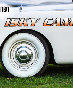 2 Pcs Personalized Hot Rod Garage Cams Hood Cover Vinyl Sticker 10030