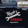 2 Pcs Personalized Hot Rod Garage Door Art Lettering Vinyl Sticker 10053