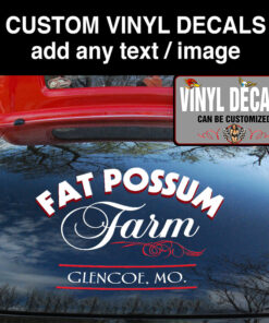 2 Pcs Personalized Hot Rod Garage Farm Pinstriping Ranch Vinyl Sticker 10032