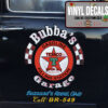 2 Pcs Personalized Hot Rod Garage Filling Statation Vinyl Sticker 09939
