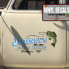 2 Pcs Personalized Hot Rod Garage Fishing Bait And Tackle Vinyl Sticker 09931