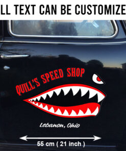 2 Pcs Personalized Hot Rod Garage Flying Tiger Set 02 Vinyl Stickers 09859