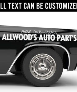2 Pcs Personalized Hot Rod Garage Hood Cover Vinyl Sticker 10026