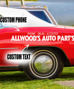 2 Pcs Personalized Hot Rod Garage Hood Cover Vinyl Sticker 10026