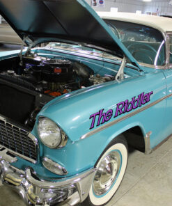 2 Pcs Personalized Hot Rod Garage Hood Cover Vinyl Sticker 10027