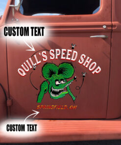 2 Pcs Personalized Hot Rod Garage Kustom Kulture Low Brow Art Set 02 Vinyl Stickers 09770