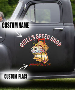 2 Pcs Personalized Hot Rod Garage Kustom Kulture Low Brow Art Set 02 Vinyl Stickers 09771