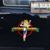 2 Pcs Personalized Hot Rod Garage Luck Lady Betty Boop Vinyl Sticker 09979