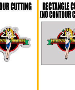 2 Pcs Personalized Hot Rod Garage Luck Lady Betty Boop Vinyl Sticker 09979